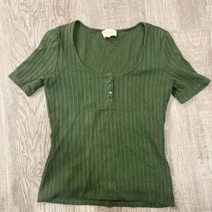 Green Sezane Malo Top